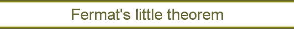 Fermat's little theorem