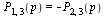 P[1, 3](p) = `+`(`-`(P[2, 3](p)))