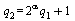 q[2] = `+`(`*`(`^`(2, alpha), `*`(q[1])), 1)