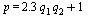 p = `+`(`*`(2.3, `*`(q[1], `*`(q[2]))), 1)