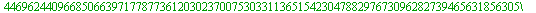 77979180809307150326238625815373079808341329180342185874030113663394762911217527139469220658679130681515081212992018778058804852027254543310481593981186312055730242202480682390135799965133708621998744...