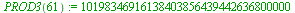 PROD3(61) := 10198346916138403856439442636800000